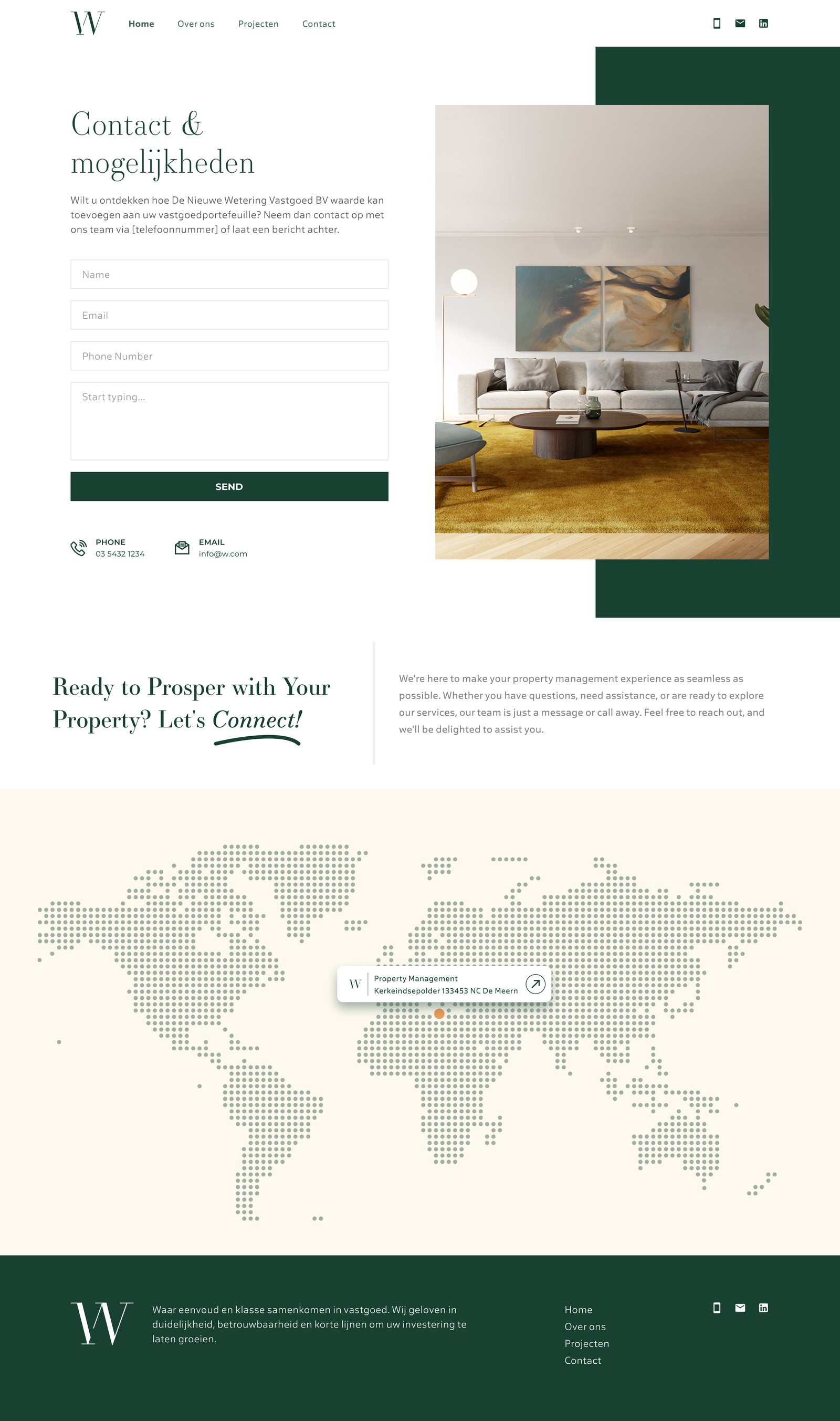 The contact page