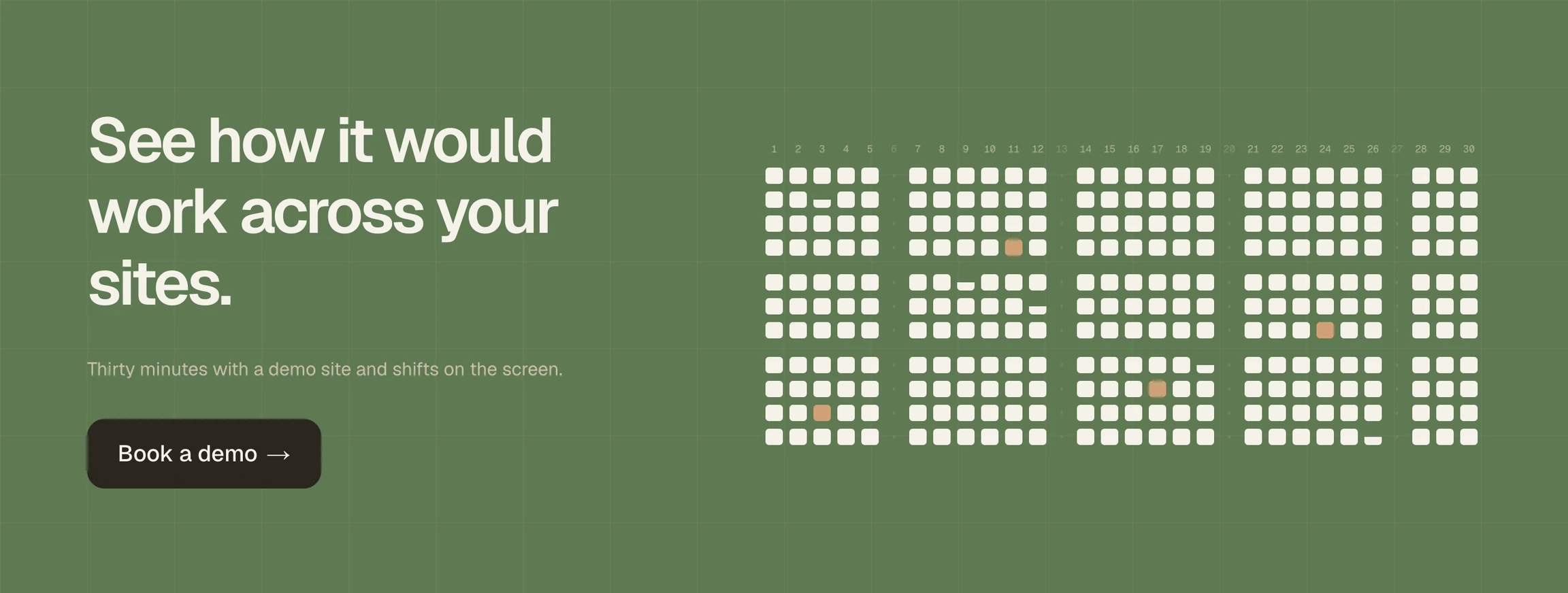 The green call to action